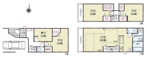 新築一戸建て江戸川区大杉３丁目 新築一戸建て東京都江戸川区大杉３丁目都営新宿線一之江駅4780万円