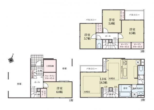 新築一戸建て江戸川区西瑞江３丁目 新築一戸建て東京都江戸川区西瑞江３丁目都営新宿線瑞江駅7199万円