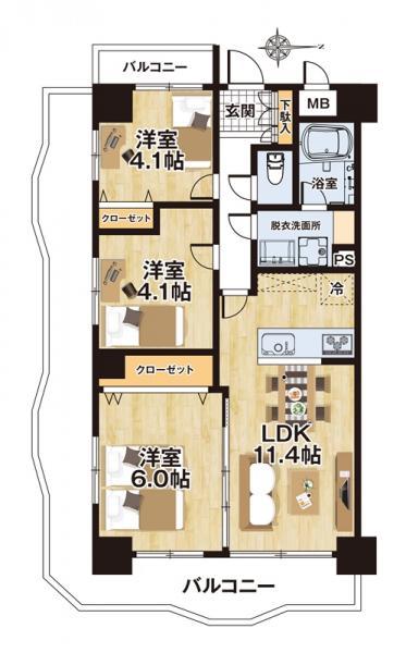 中古マンションライオンズガーデン西新井東京都足立区栗原４丁目東武伊勢崎線西新井駅3180万円