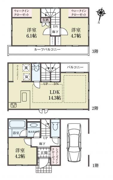 新築一戸建て江戸川区鹿骨５丁目 新築一戸建て東京都江戸川区鹿骨５丁目JR中央・総武線小岩駅4680万円