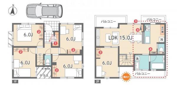 新築一戸建て足立区東伊興１丁目 新築一戸建て／全４棟東京都足立区東伊興１丁目東武伊勢崎線竹ノ塚駅4840万円～5280万円