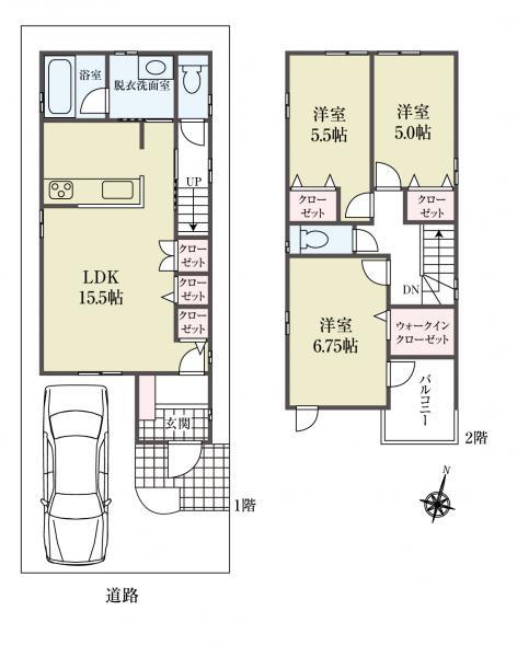 新築一戸建て江戸川区北小岩６丁目 新築一戸建て／全２棟東京都江戸川区北小岩６丁目京成本線京成小岩駅6360万円～6380万円