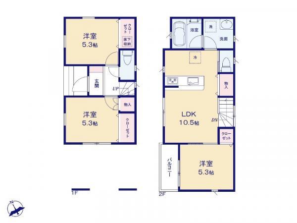 新築一戸建て北区田端２丁目 新築一戸建て／全２棟東京都北区田端２丁目JR京浜東北線田端駅5480万円～5680万円