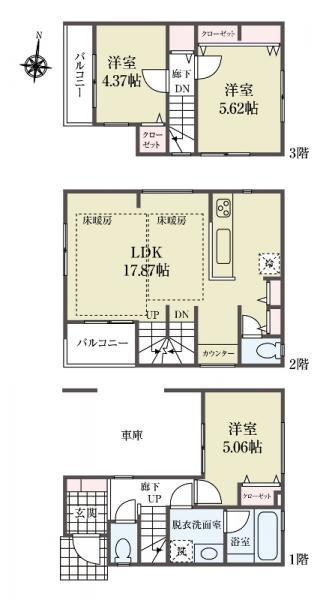 新築一戸建て葛飾区堀切６丁目 新築一戸建て／全４棟東京都葛飾区堀切６丁目京成本線堀切菖蒲園駅4680万円