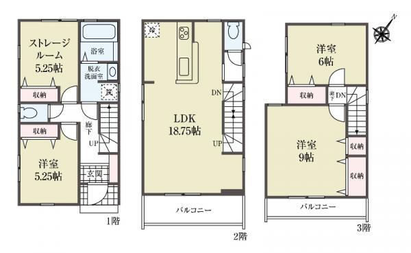 新築一戸建て足立区興野２丁目 新築一戸建て／全４棟東京都足立区興野２丁目日暮里・舎人ライナー扇大橋駅4680万円～4780万円