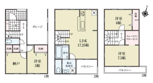 新築一戸建て江戸川区松本２丁目 新築一戸建て／全３棟東京都江戸川区松本２丁目JR中央・総武線小岩駅5080万円～5680万円