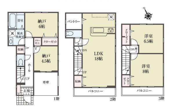 新築一戸建て足立区東伊興２丁目 新築一戸建て／全３棟東京都足立区東伊興２丁目東武伊勢崎線竹ノ塚駅5080万円～5180万円