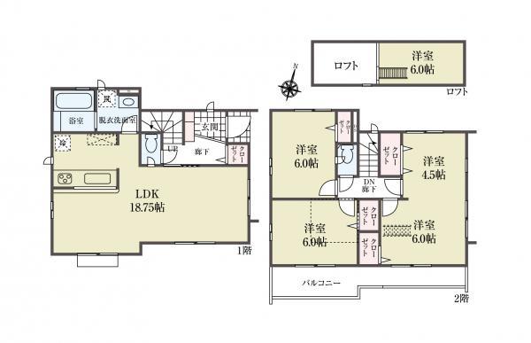 新築一戸建て江戸川区大杉５丁目 新築一戸建て／全２棟東京都江戸川区大杉５丁目JR総武本線新小岩駅5880万円～6380万円