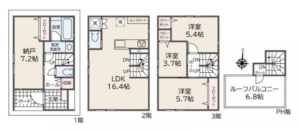 新築一戸建て墨田区太平１丁目 新築一戸建て／全２棟東京都墨田区太平１丁目JR中央・総武線錦糸町駅6680万円～6780万円