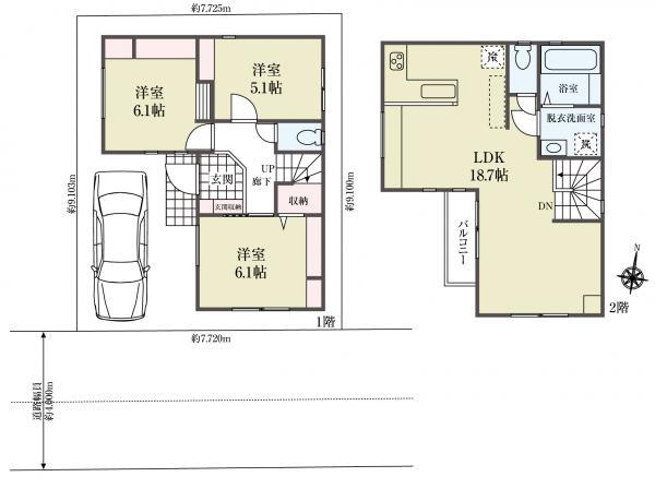 土地江戸川区鹿骨１丁目 売地／建築条件付き東京都江戸川区鹿骨１丁目都営新宿線篠崎駅2890万円