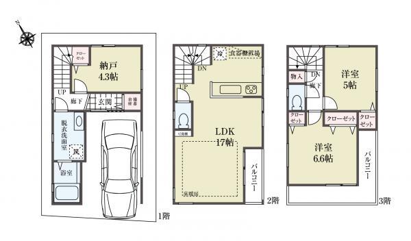 新築一戸建て江戸川区東小松川２丁目 新築一戸建て東京都江戸川区東小松川２丁目都営新宿線船堀駅5180万円