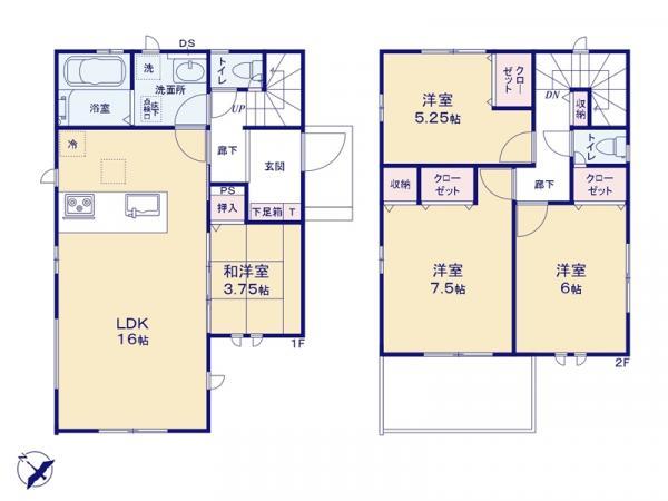 新築一戸建て市川市大洲２丁目 新築一戸建て／全３棟千葉県市川市大洲２丁目JR総武本線市川駅4990万円～5490万円