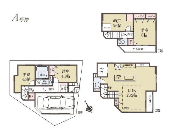 新築一戸建て葛飾区鎌倉３丁目 新築一戸建て／全３棟東京都葛飾区鎌倉３丁目京成本線京成高砂駅5590万円～5890万円