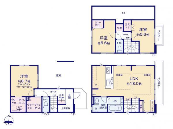 新築一戸建て葛飾区四つ木４丁目 新築一戸建て／全２棟東京都葛飾区四つ木４丁目京成押上線四ツ木駅5499万円～6199万円